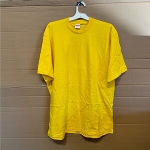 Yellow supreme-blank t-shirt brand new no tags size xl